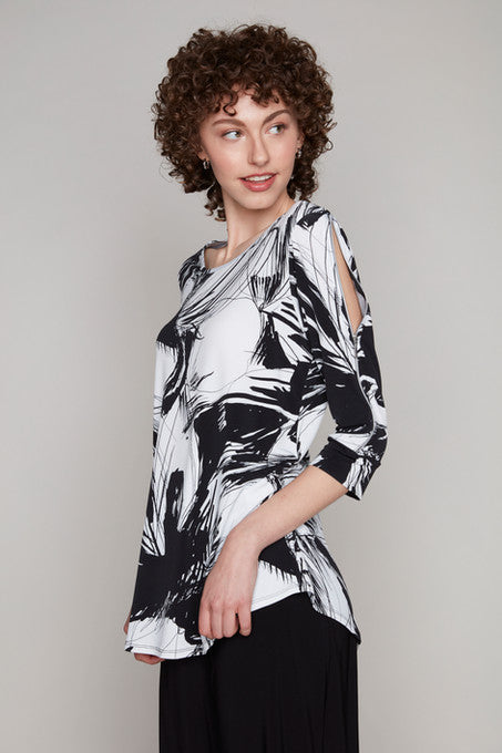 BlackandWhiteKnitTop