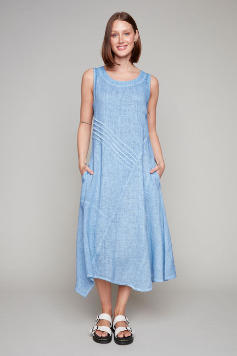 BlueWovenDress