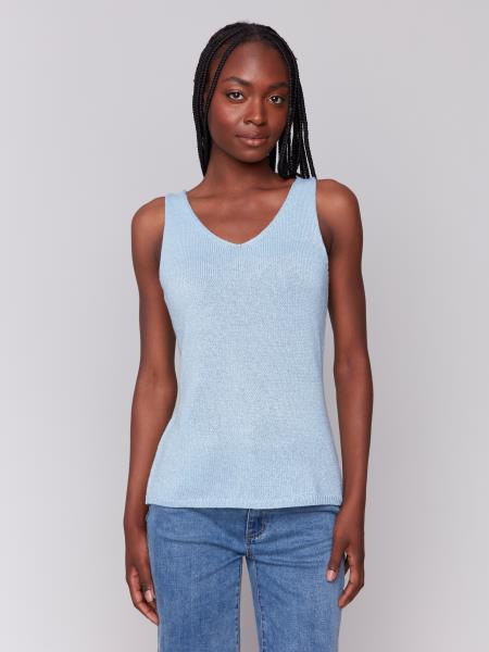 Subtle Sparkle: Shimmer Knit Tank Top