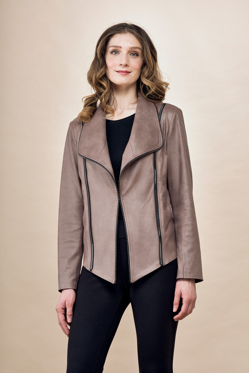 CARAMELVeganLeatherJacket