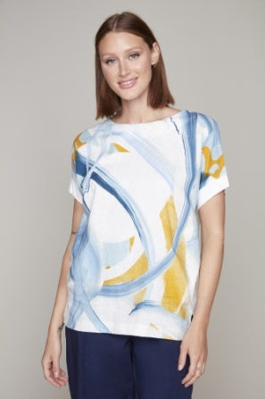 Claire Desjardins Blue Motion Woven Top – Canvas to Fashion Collection
