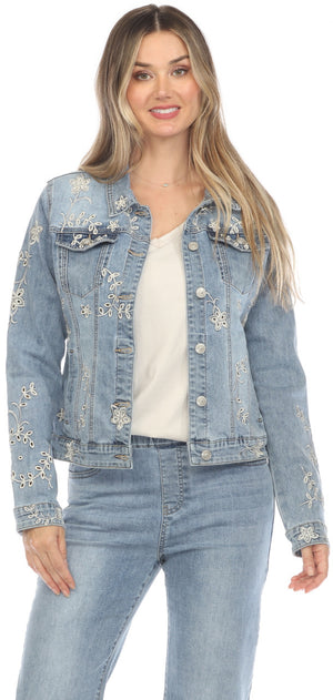 Wildflower Stitch – Embroidered Denim Jacket by Flora Ashley