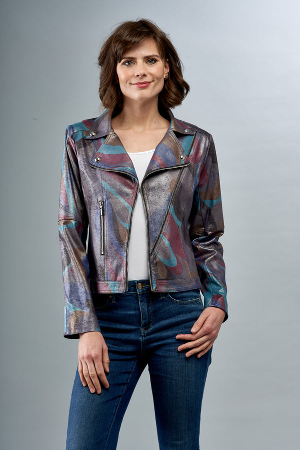 GrayPucciVeganLeatherJacket