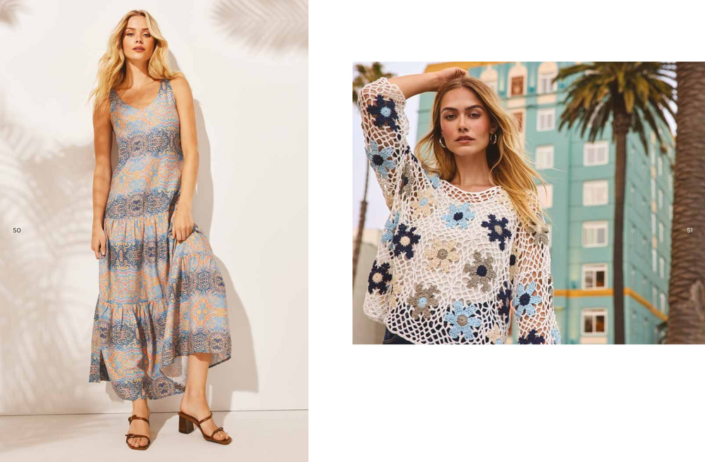  Sunset Mosaic maxi dress C3169RP charlie b dress