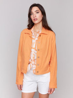 Linene_blended_jacket_color_papaya