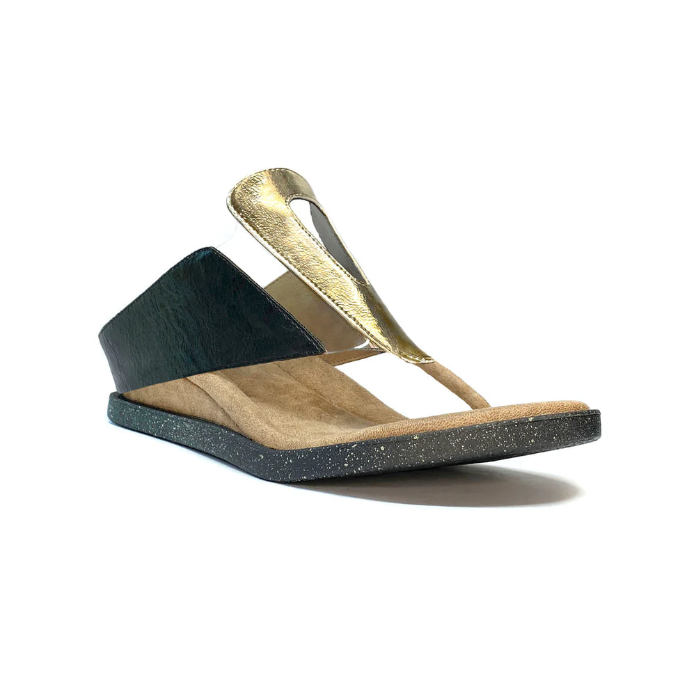 Two-in-One Glam: Modzori Grazia Reversible Sandals - Gold/Silver
