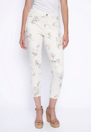 PrintedDenimAnkleLengthJeansFront