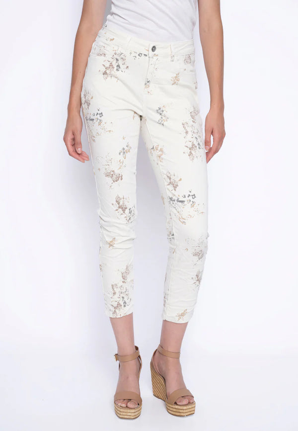 PrintedDenimAnkleLengthJeansFront