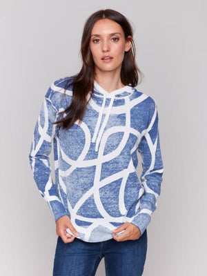 Reversibleprintedcottondenimsweater