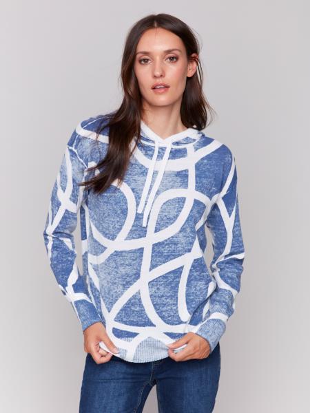 Reversibleprintedcottondenimsweater