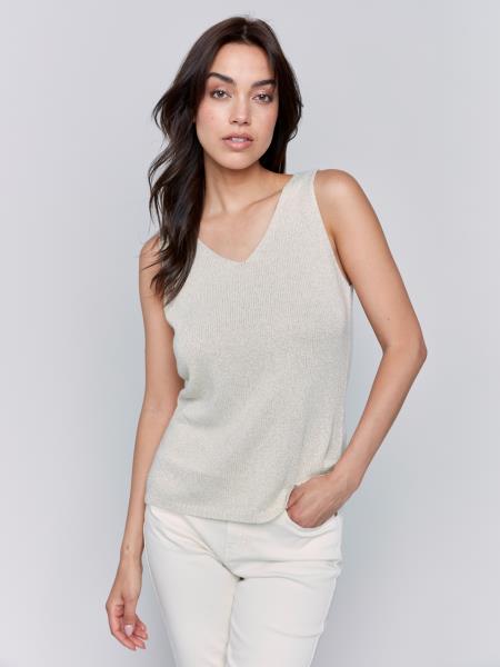 Subtle Sparkle: Shimmer Knit Tank Top