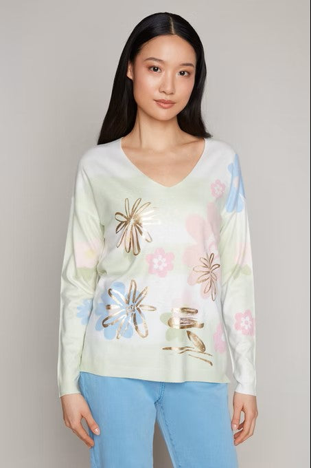 SweaterKnitwithFlowers