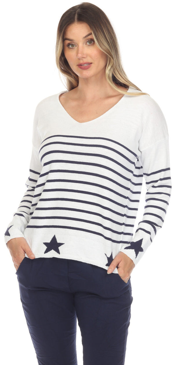 Starlight Stripes – Sweater by Flora Ashley
