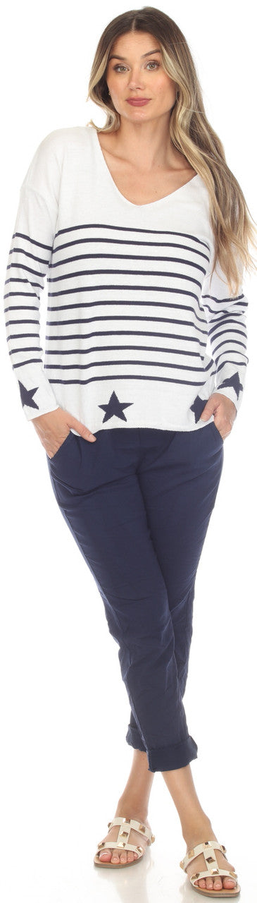 Starlight Stripes – Sweater by Flora Ashley