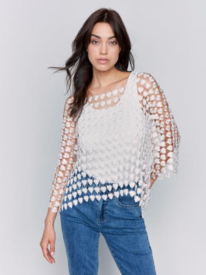TexturedCrochetFlowerTop
