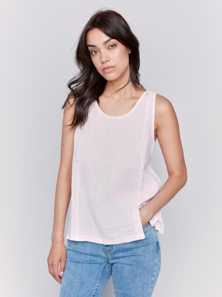 The Effortless Linen Tank - Petal