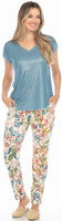 Flora Ashley Denim V-Neck Top – Made in Italy