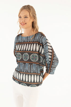 Tribal Muse Top – Isle by Melis Kozan front view