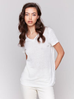 shortsleevevnecklinenteeshirt